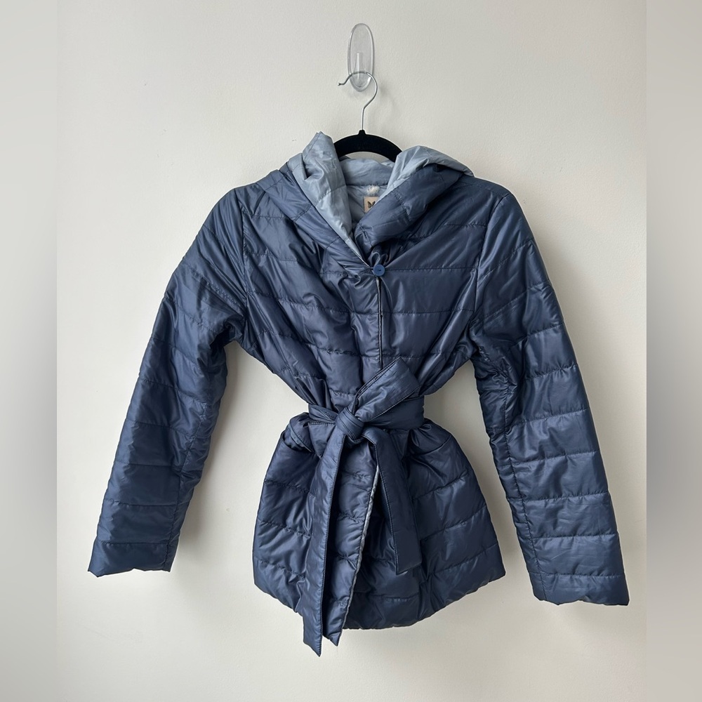 Maxmara reversible puffer down jacket with hood